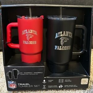 Atlanta Falcons Travel Tumbler Cup Set 2 Pk 24oz 40oz